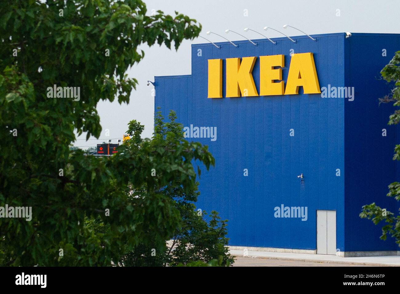 Toronto, ON, Canada June 21, 2021 View at IKEA logo store in Toronto. IKEA is a Swedish
