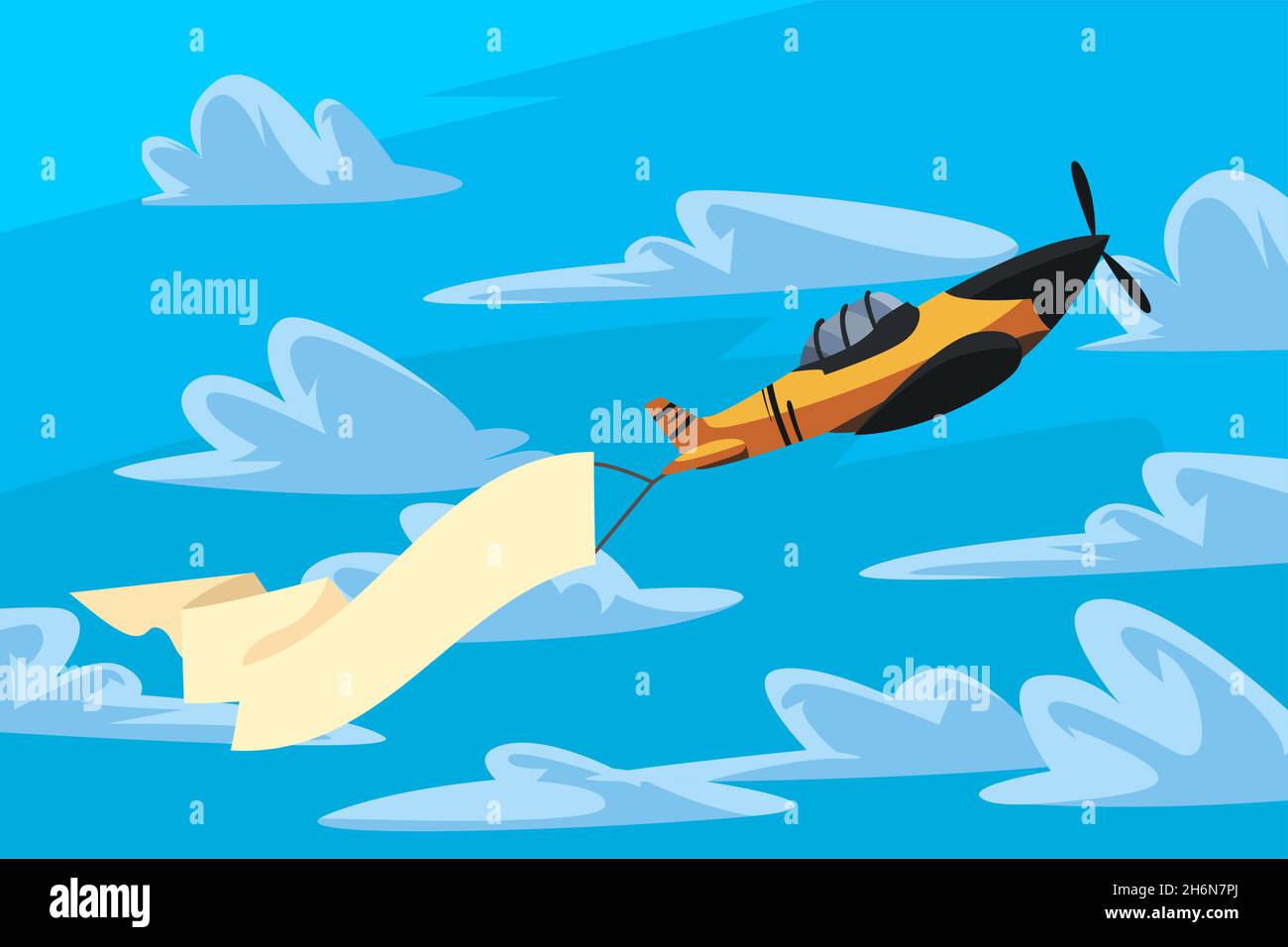 illustration of airplane with cartel Stock Vector Image & Art - Alamy