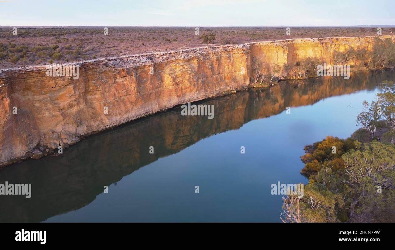 aerial view of the big bend section of the murray river Stock Photo - Alamy