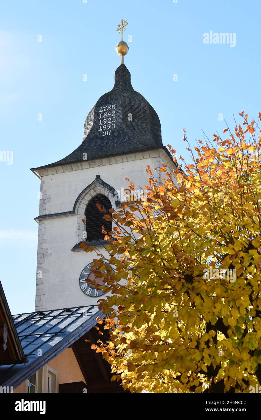 Pfarrkirche in Sankt Wolfgang, Oberösterreich, Österreich, Europa - Parish Church in Sankt Wolfgang, Upper Austria, Austria, Europe Stock Photo