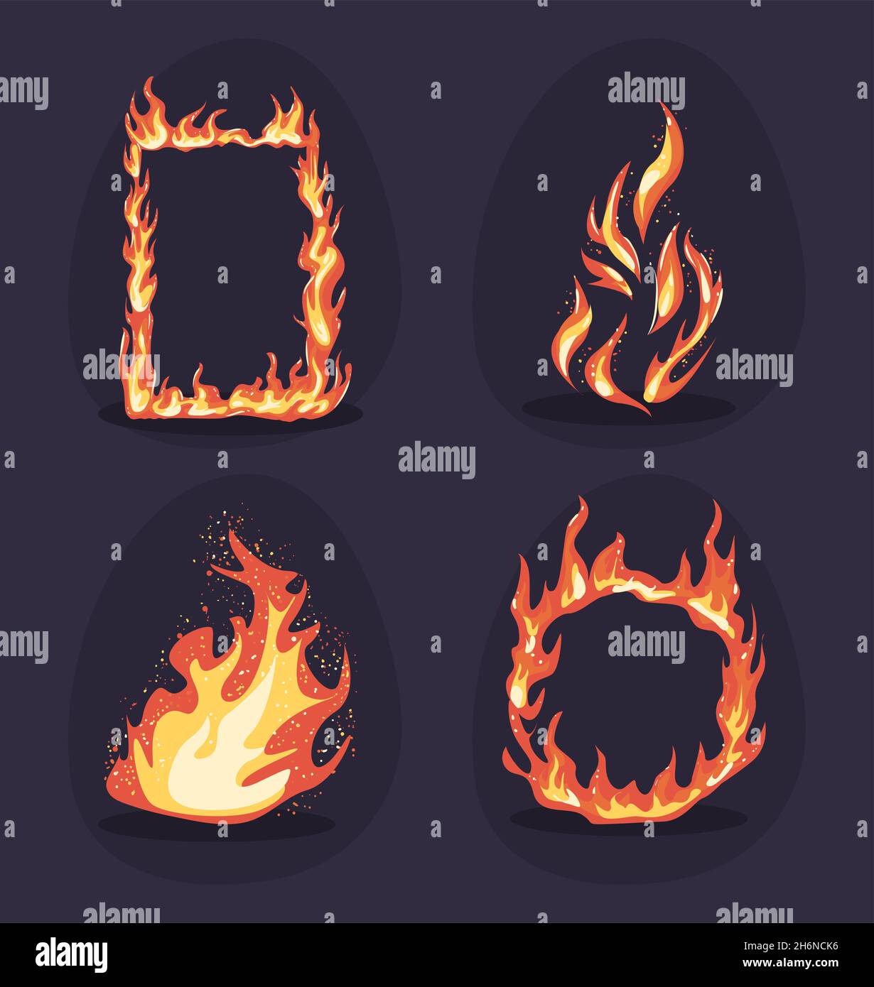 set of four nice flames Stock Vector Image & Art - Alamy