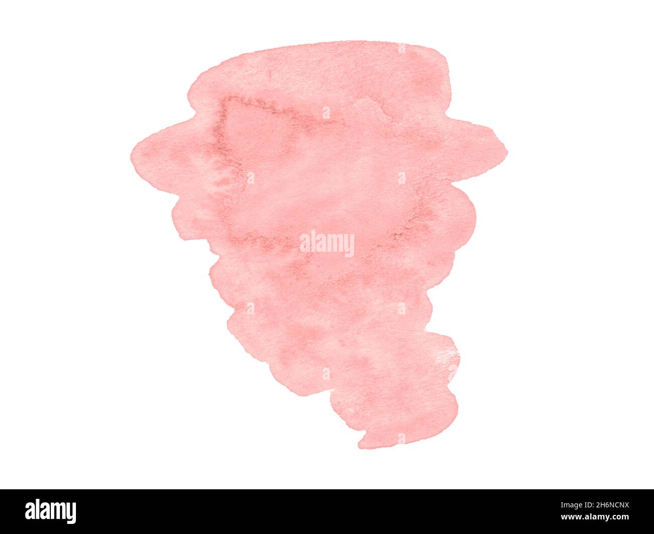 Soft pink watercolor unique cloud frame - abstract background for design. Stock Photo