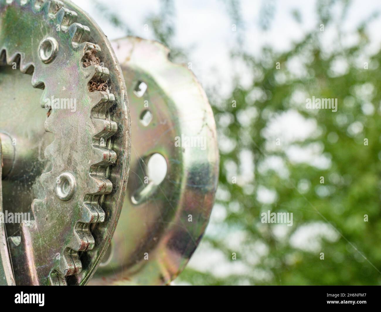 New boat trailer hand winc with shinning zinc coating. Practical part