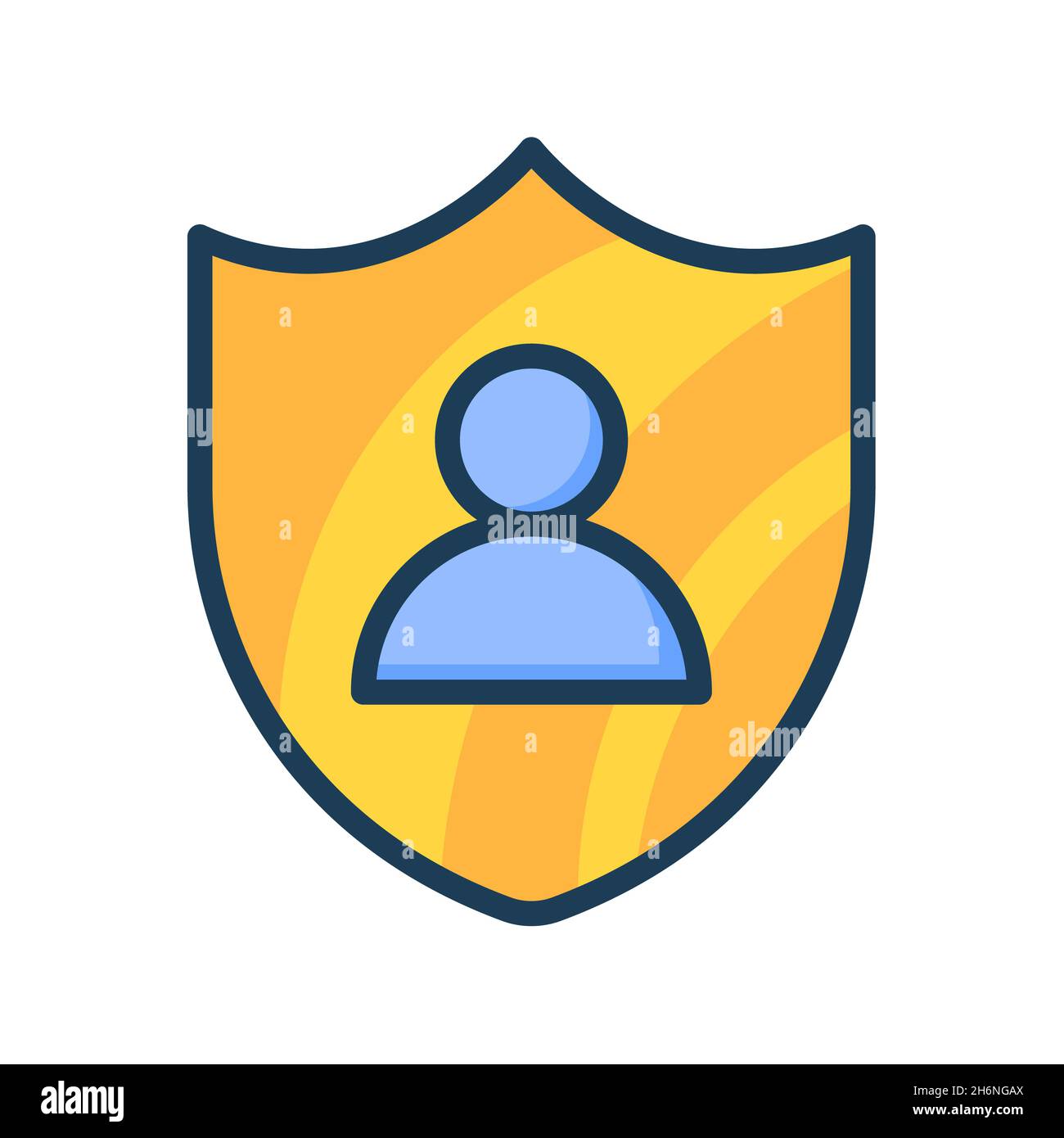 user privacy shield protection safety single isolated icon with filled