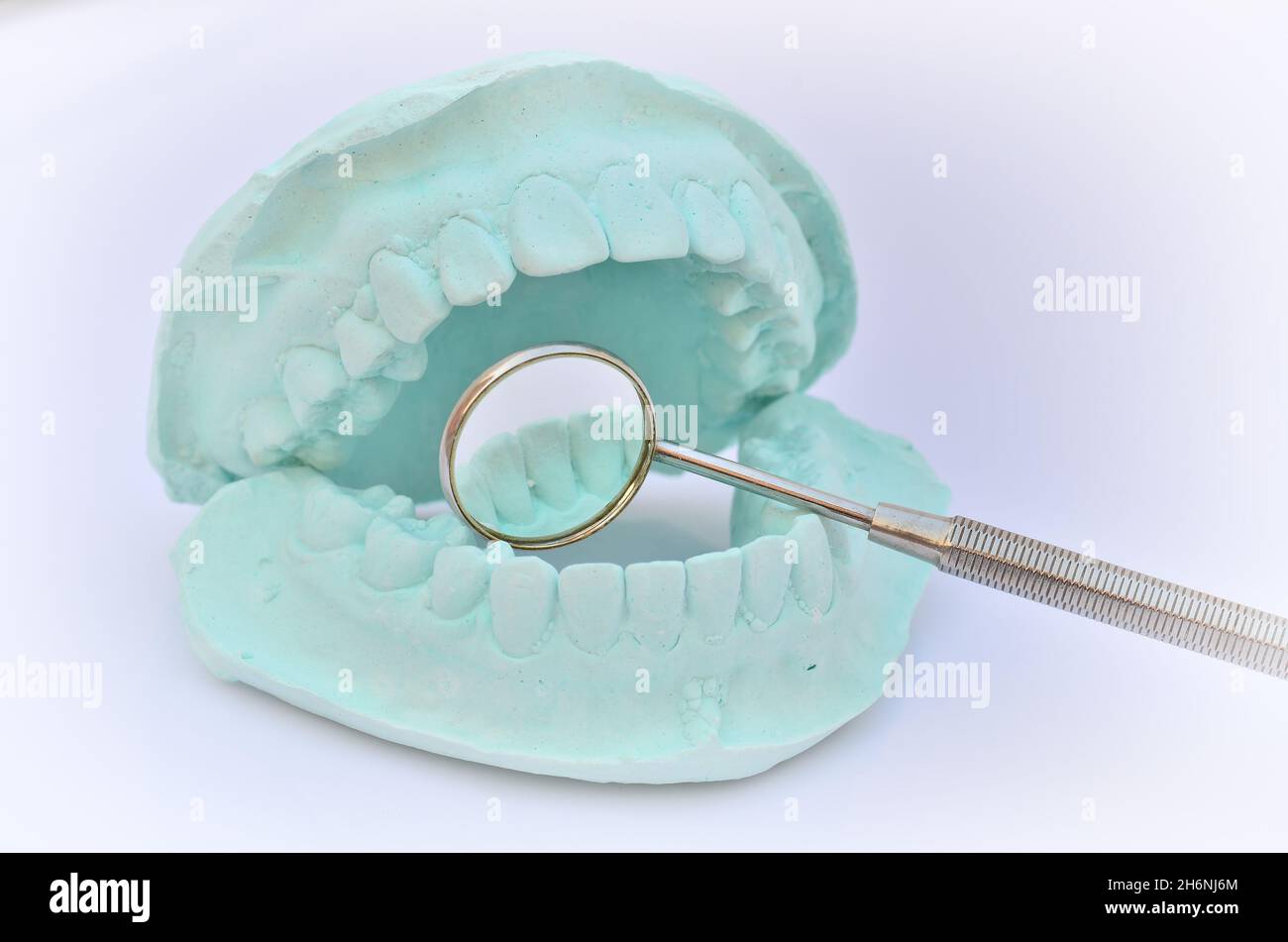 Have you checked your teeth now Stock Photo