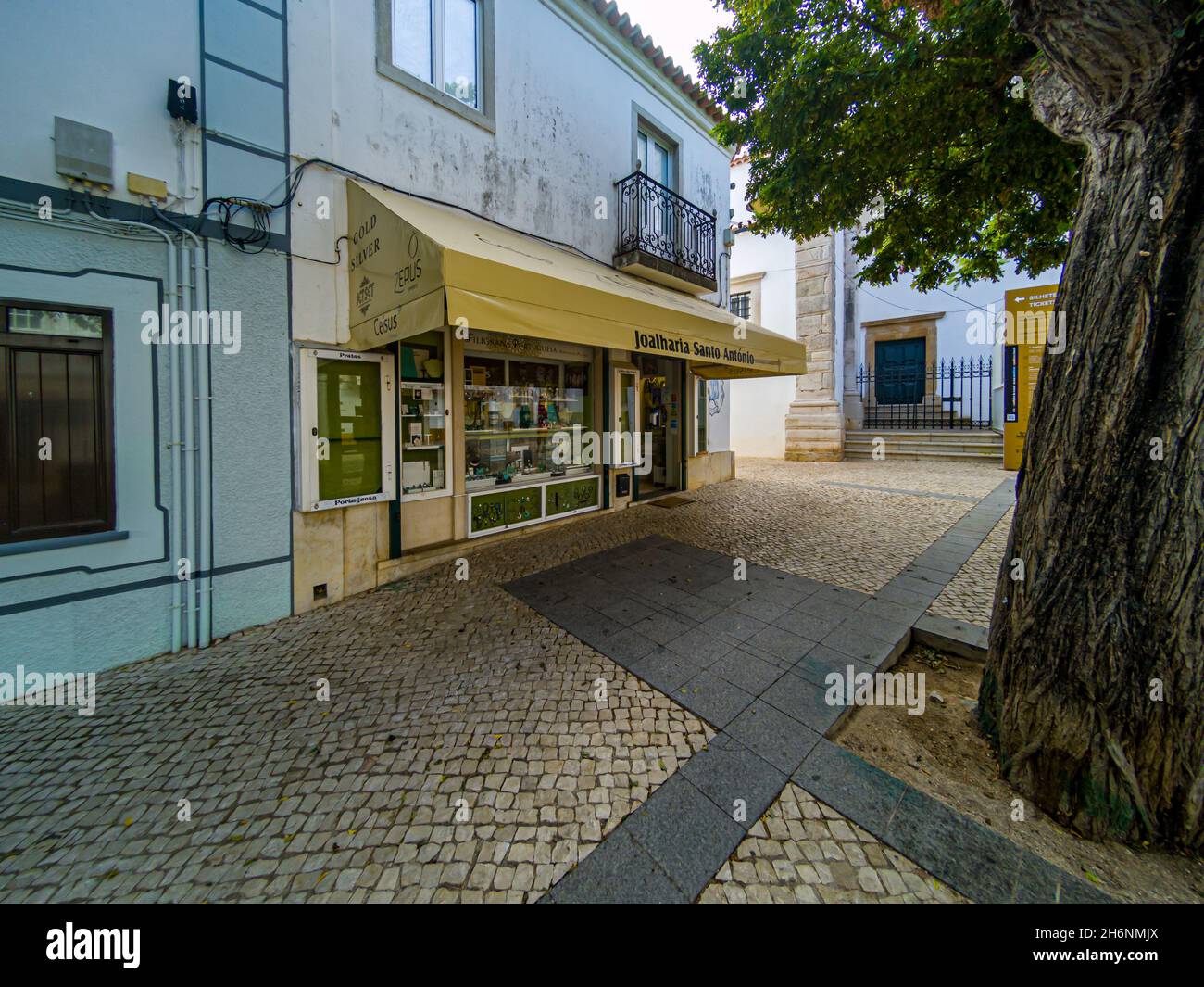 LAGOS, PORTUGAL Sep 23, 2021 The gold buying store on the street of