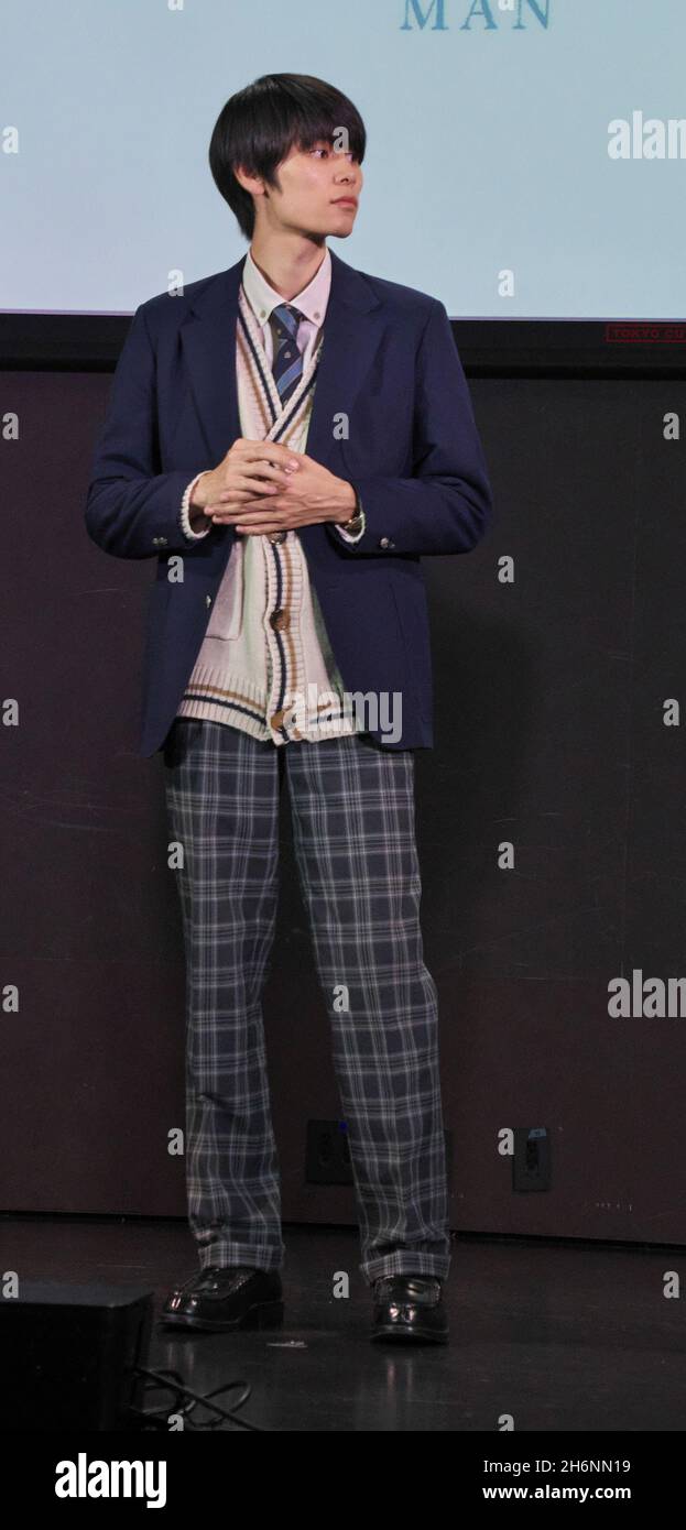 Japanese actor Riku Hagiwara attends an event for Japanese drama "My