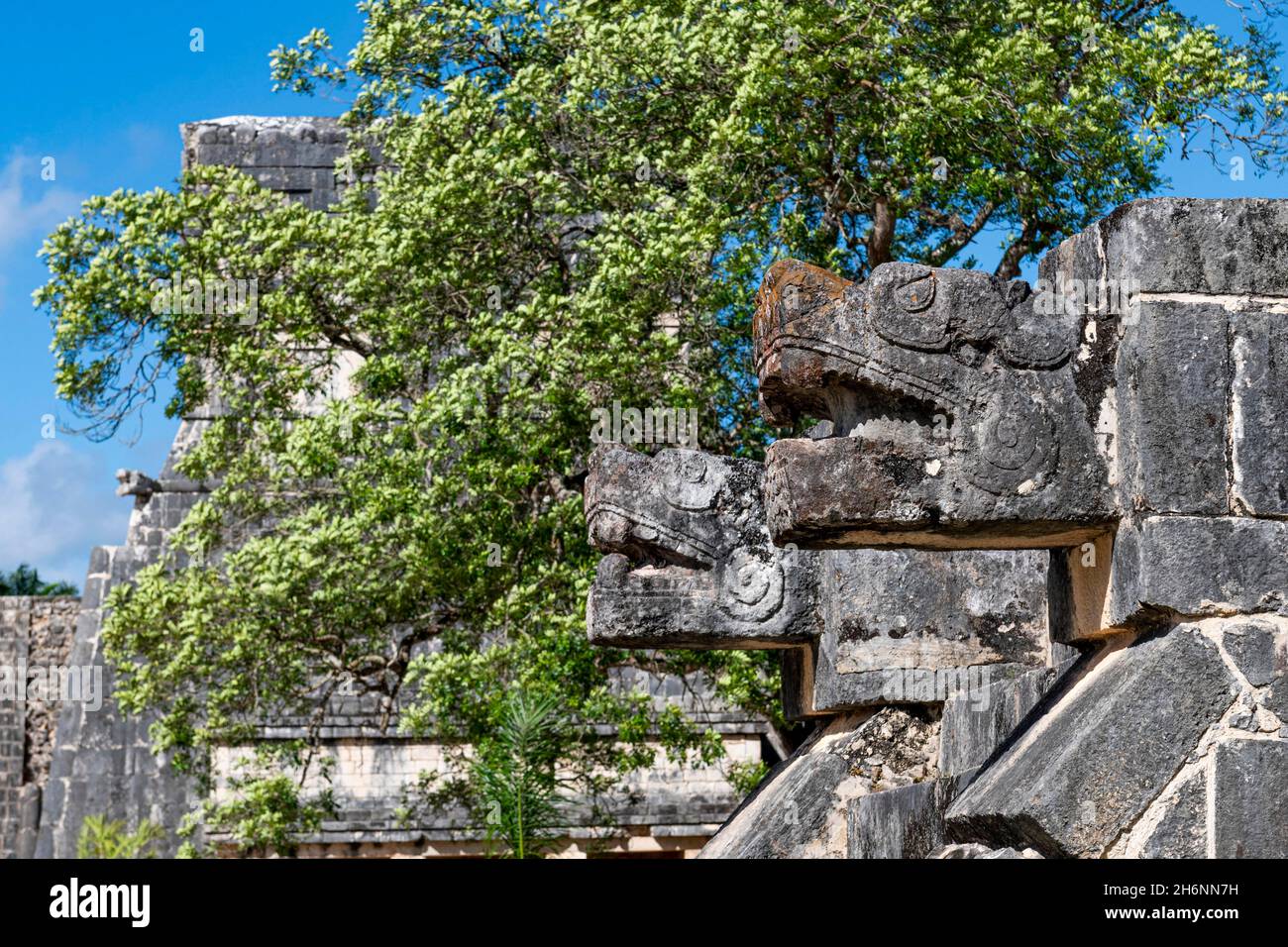 Unesco site pre-columbian city, Chichen Itza, Yucatan, Mexico Stock Photo