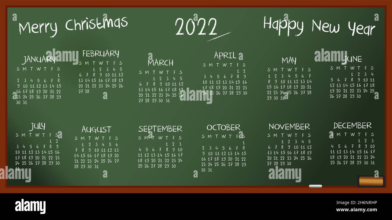 Chalk wall calendar Stock Vector Images - Alamy