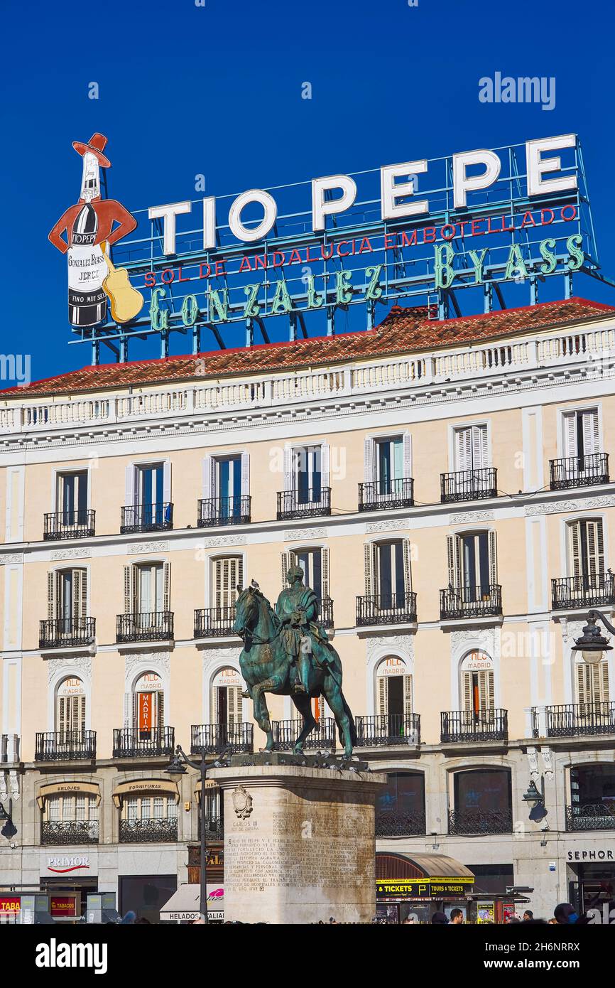 Puerta del Sol, Madrid, Spain. Stock Photo