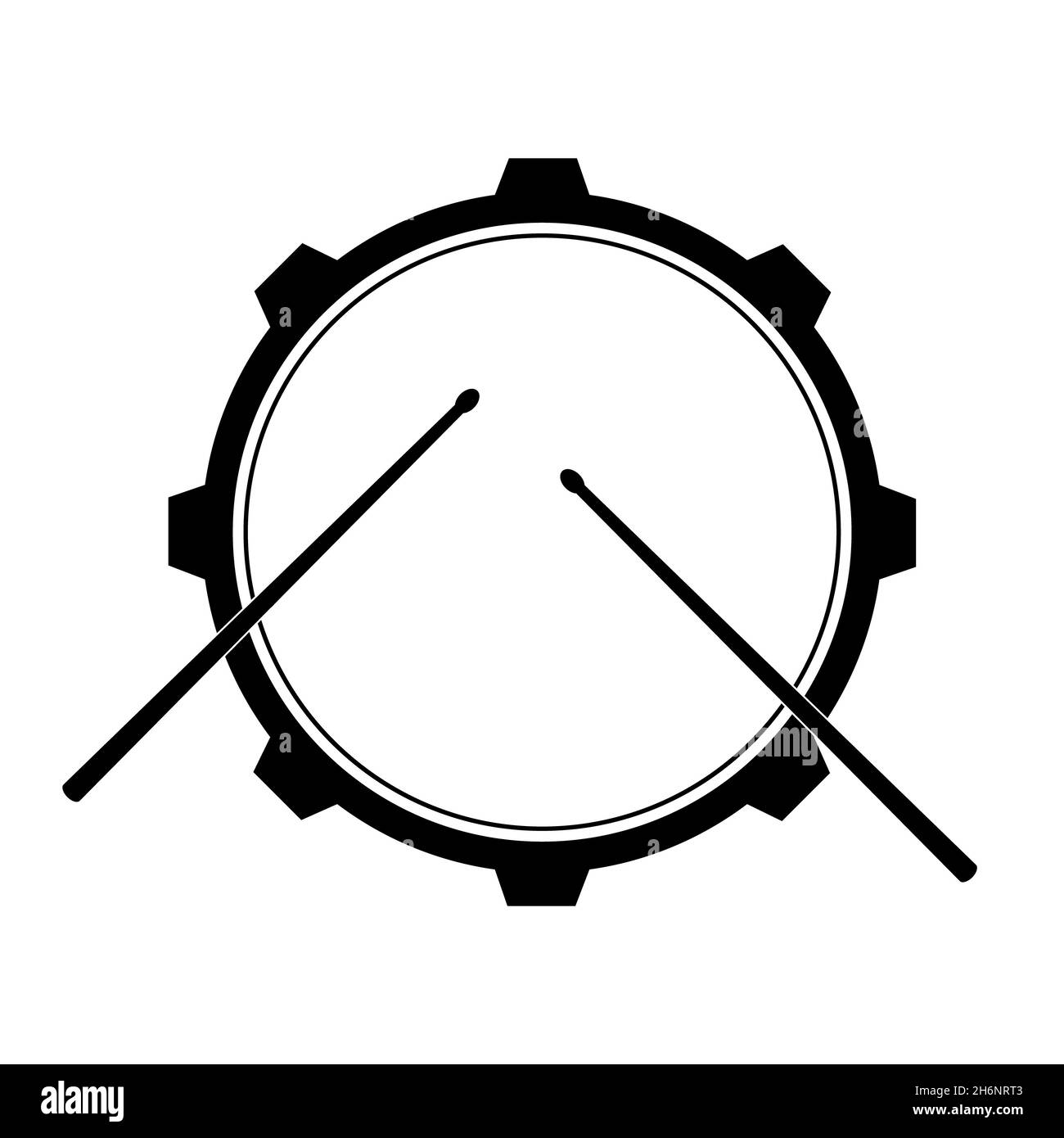 snare drum icon on white background. drum sign. drum logo. flat style