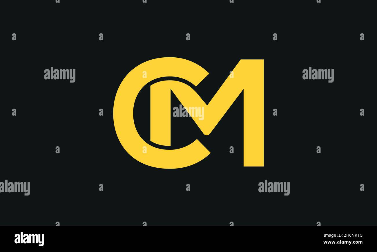 Bold letter logo CM or MC - Initial vector design - Premium Icon, Logo vector Stock Vector