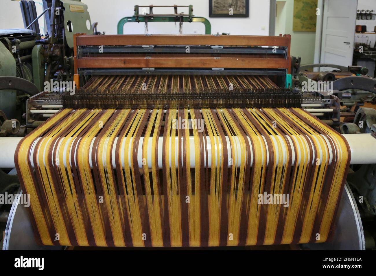 Weaving and local history museum, loom, Laichingen, BadenWuerttemberg