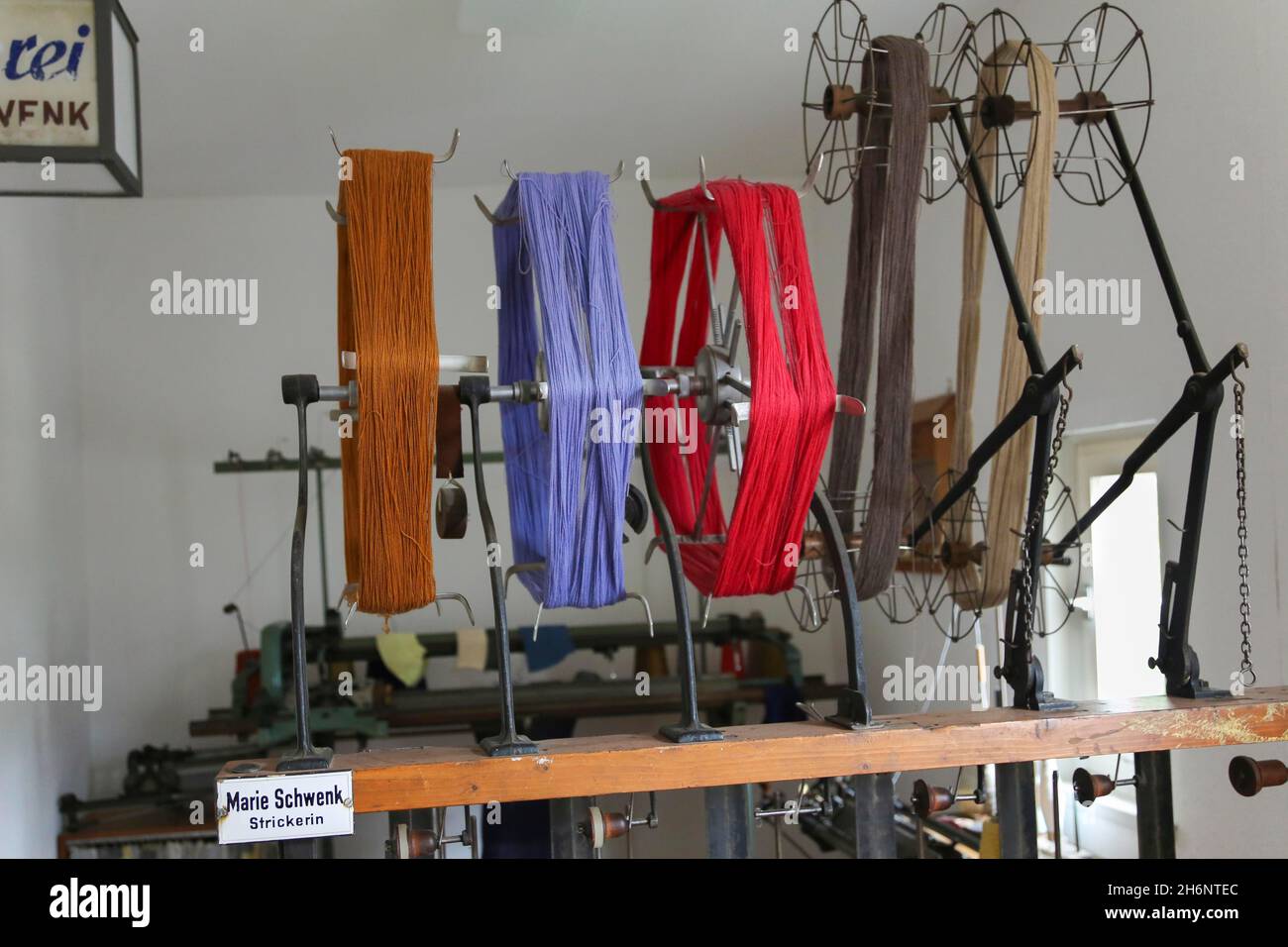 Weaving and local history museum, knitting yarn, Laichingen, Baden