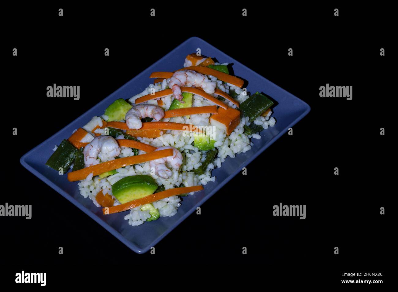 rice salad with shrimp Stock Photo - Alamy