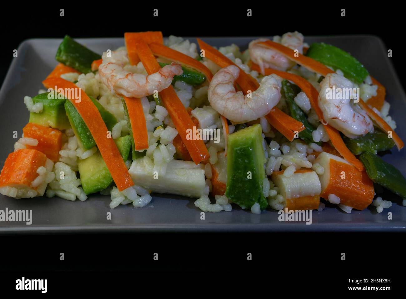 rice salad with shrimp Stock Photo - Alamy