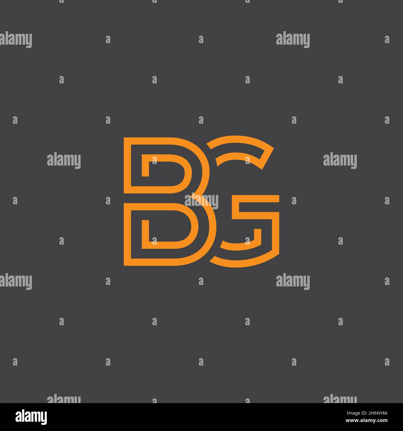 creative Letter BG logo design elements. simple letter BG letter logo, Business corporate letter BG logo design vector Stock Vector