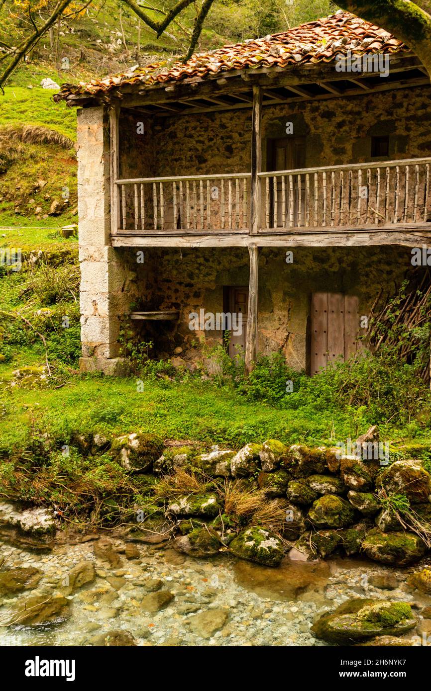 Rural landscapes in the interior of Asturias Stock Photo
