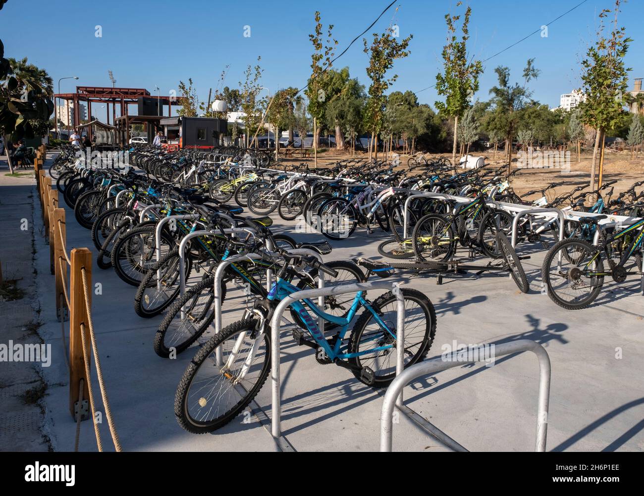 Bikes for hire. Varosha, Famagusta, Cyprus had been closed to the world  since the Turkish invasion in 1974 until it was opened up in October 2020  Stock Photo - Alamy