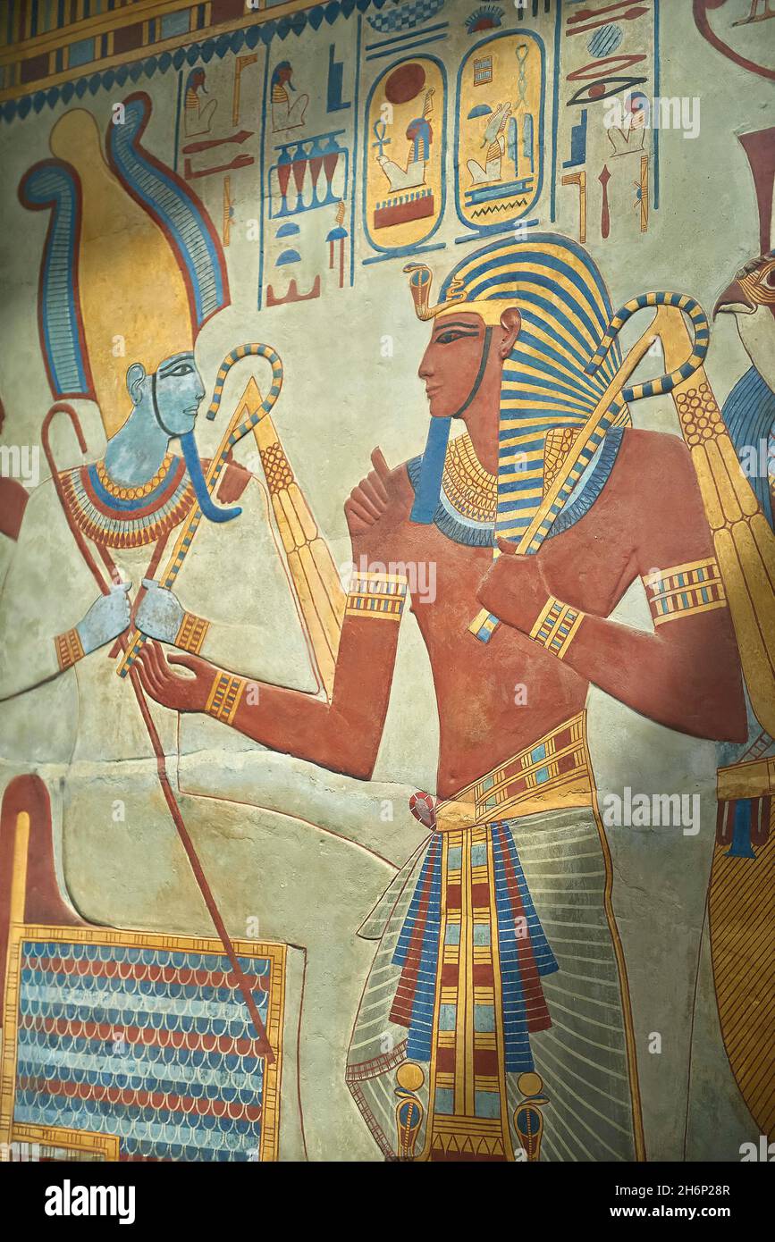 COOSUN Set de Antiguo Deidades Egipcias Estuche Forma Cilindro Bolígrafo Papelería Bolsa Cosmético Maquillaje Bolsa color Egyptian Pharaoh Pattern Medium 