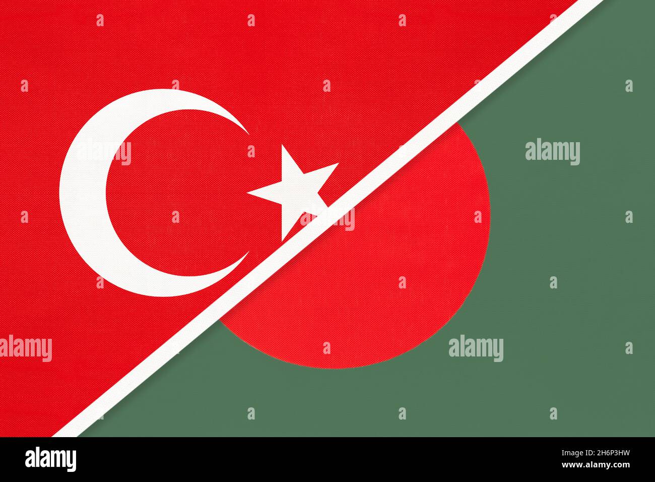 Turkey and Bangladesh, symbol of country. Turkish vs Bangladeshi national flags Stock Photo Alamy