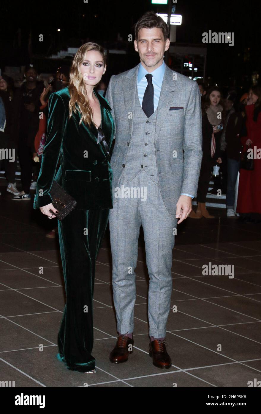 New York, NY, USA. 16th Nov, 2021. Olivia Palermo, Johannes Huebl arriving  to the premiere of House of Gucci at Jazz at Lincoln Center in New York  City on November 16, 2021.