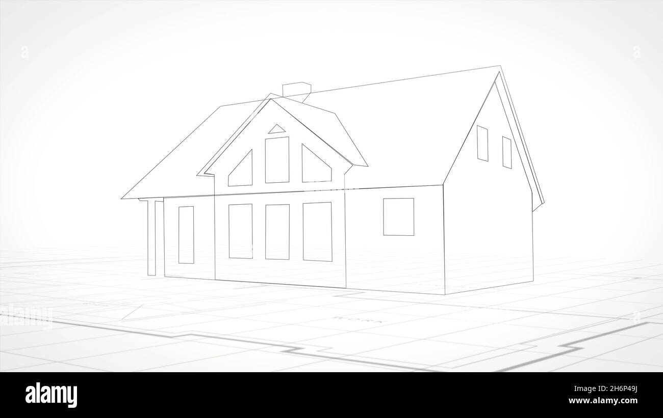 Home Sketch Design On White Paper Stock Photo Picture And Royalty Free  Image Image 13524439