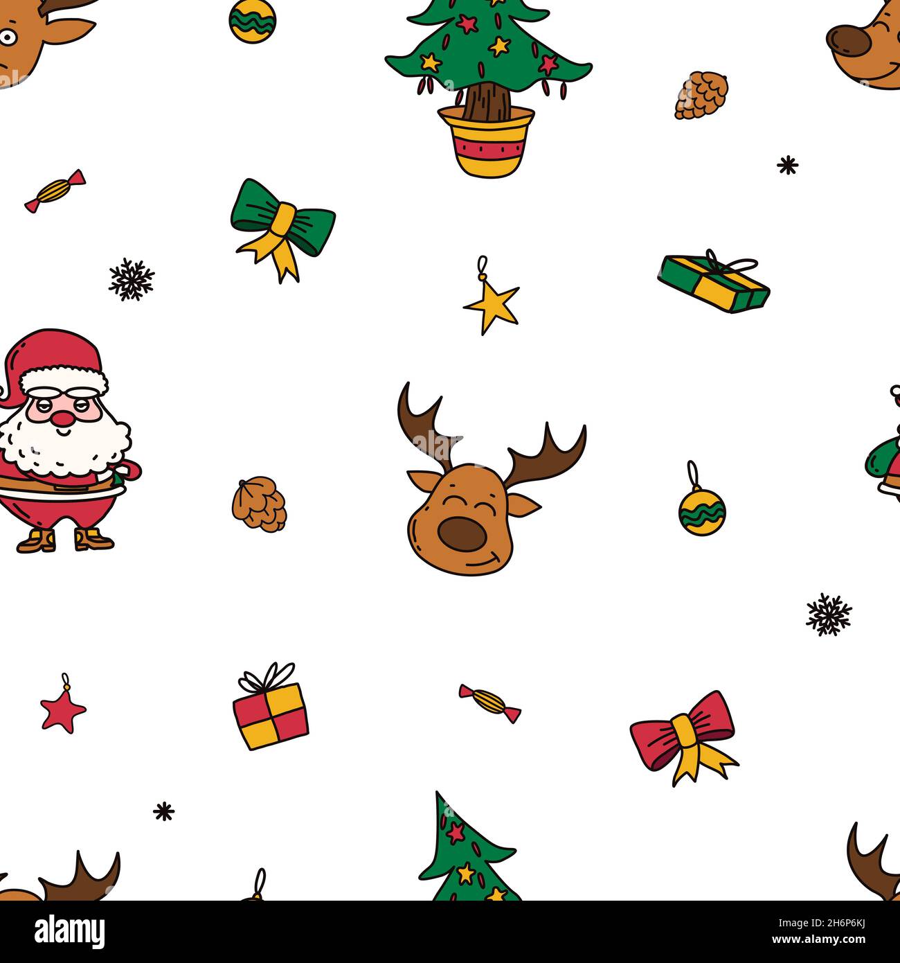 new year drawings icons, large set of festive clip-art graphics