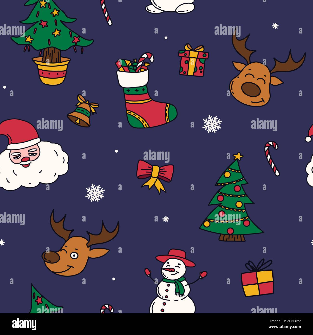 new year drawings icons, large set of festive clip-art graphics