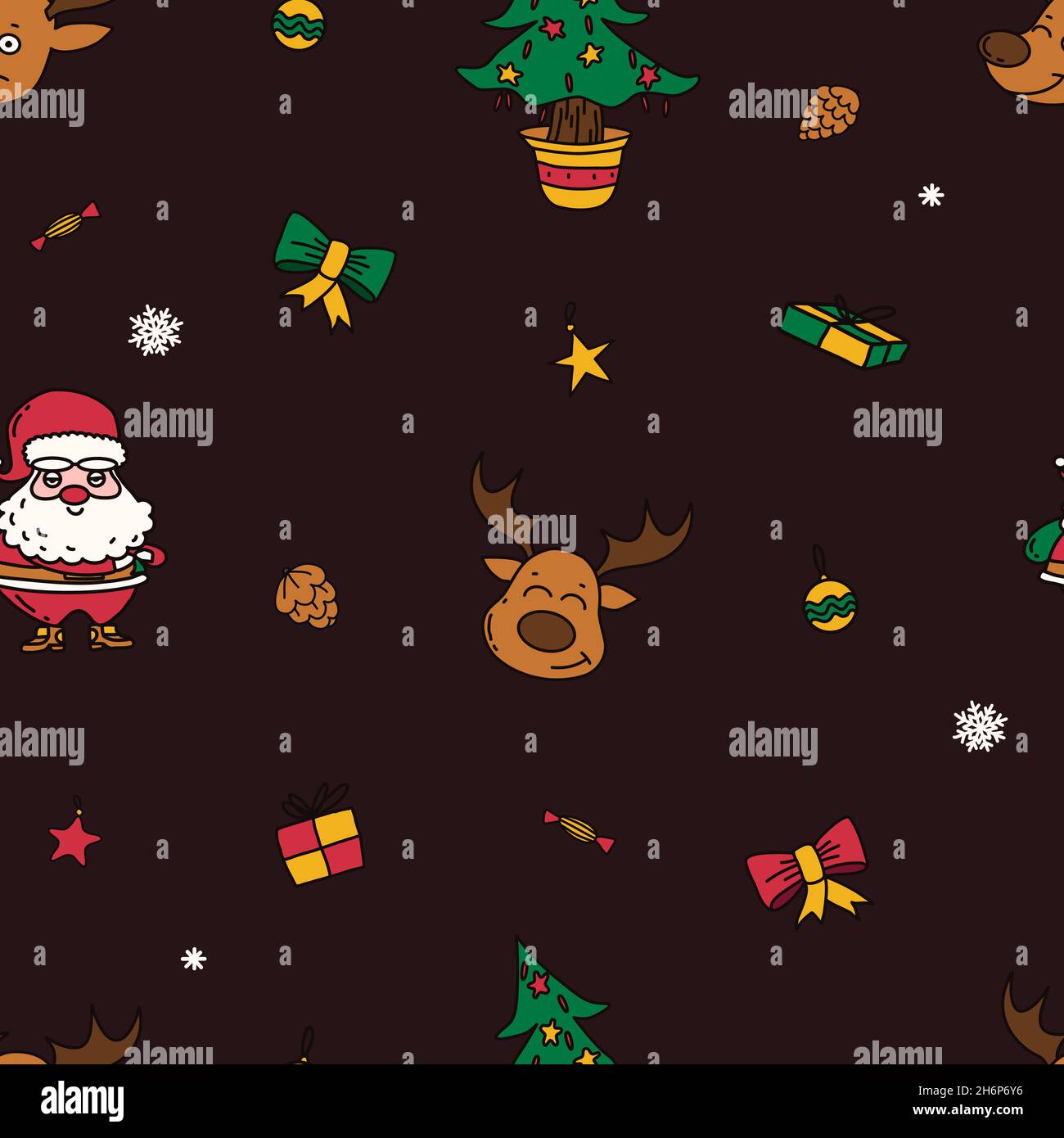 new year drawings icons, large set of festive clip-art graphics