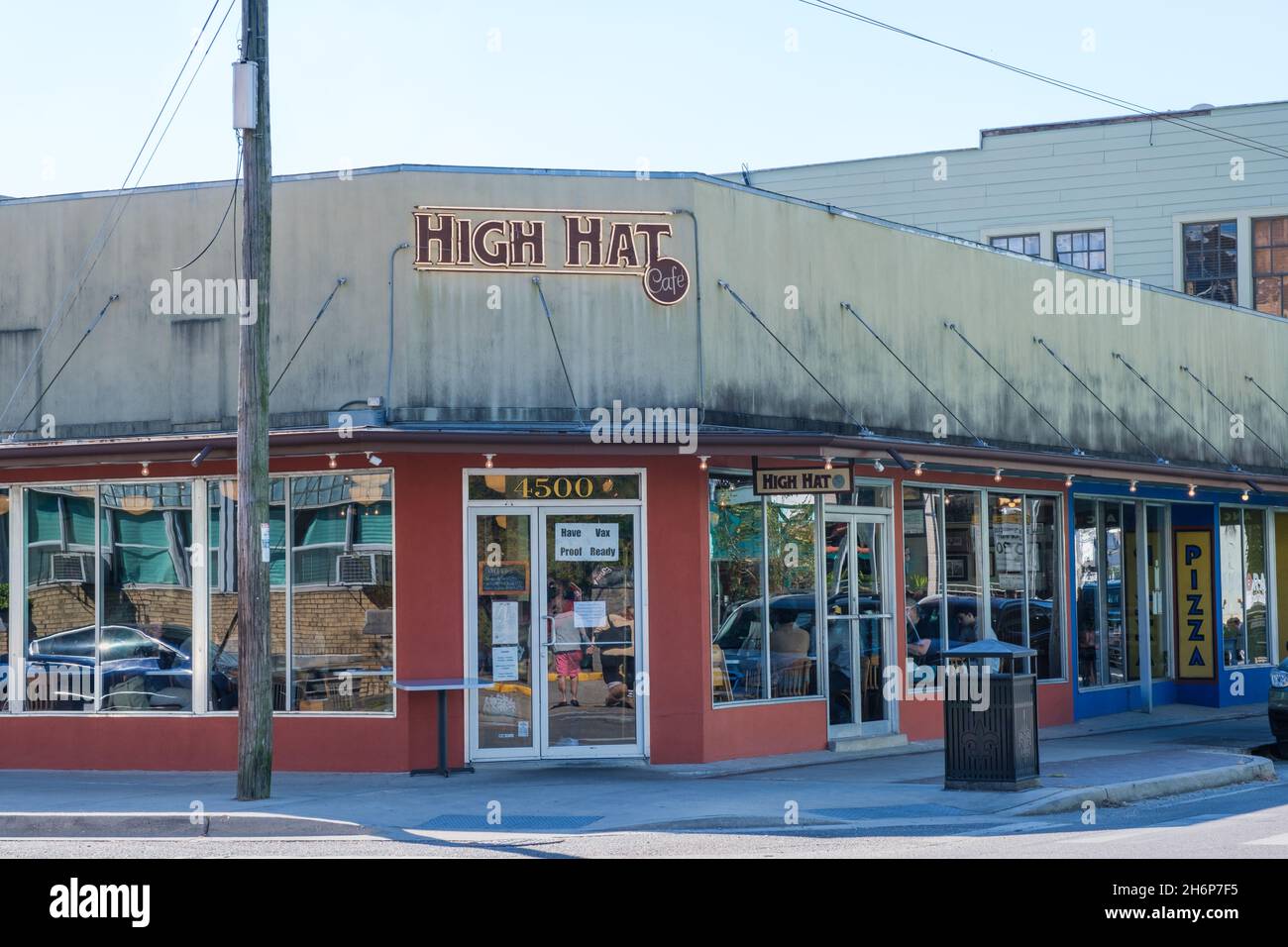 NEW ORLEANS, LA, USA NOVEMBER 6, 2021 High Hat Cafe on Freret Street