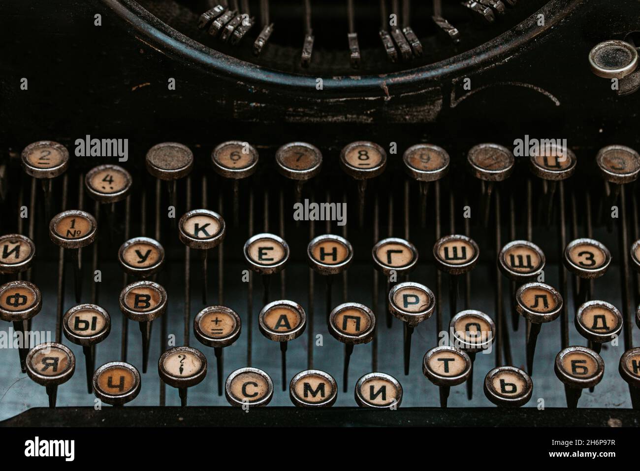 Closeup of keys buttons of Vintage typewriter Stock Photo Alamy