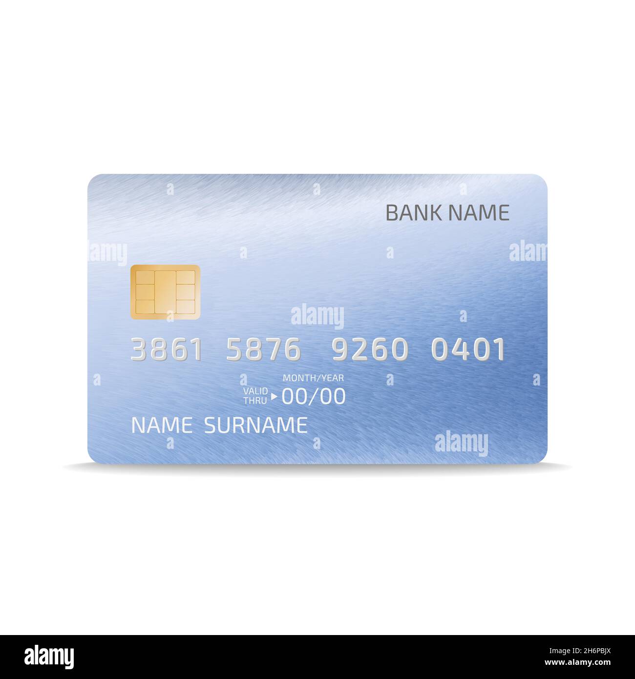 Credit or debit card design. Ice texture and backgrond. Vector illustration Stock Vector