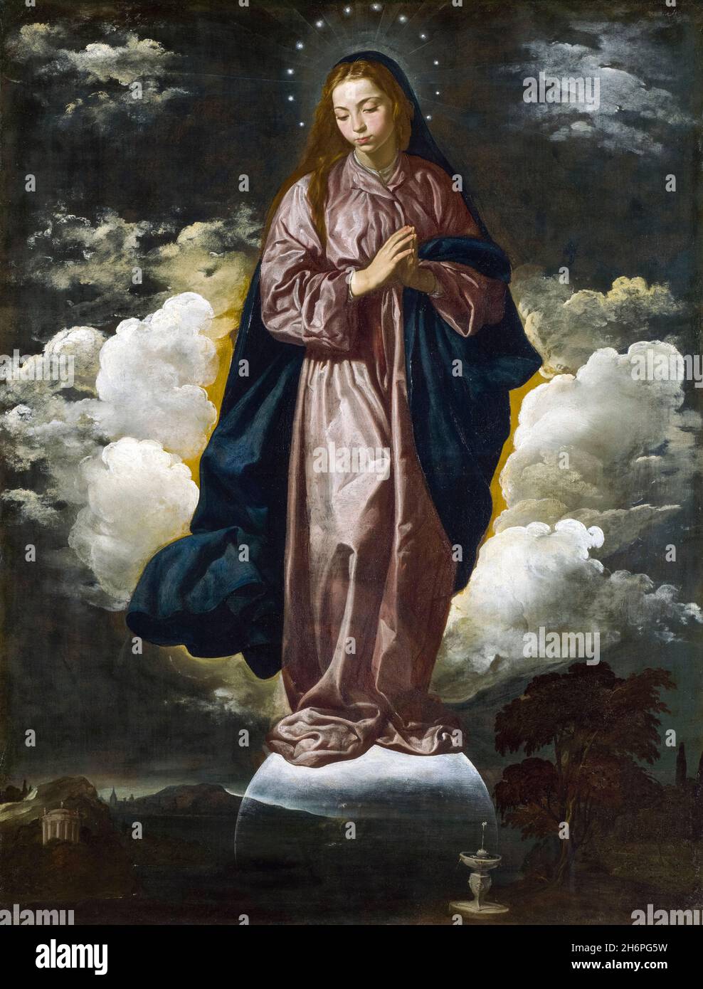 The Immaculate Conception, painting by Diego Velazquez, 1618 Stock Photo
