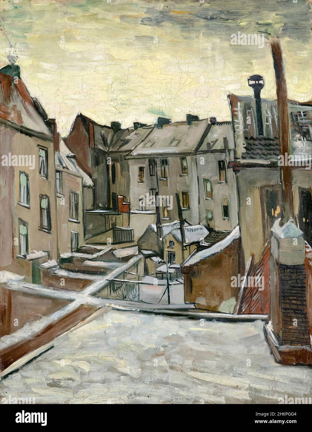 Vincent van Gogh, Houses Seen from the Back, painting, 1885-1886 Stock Photo