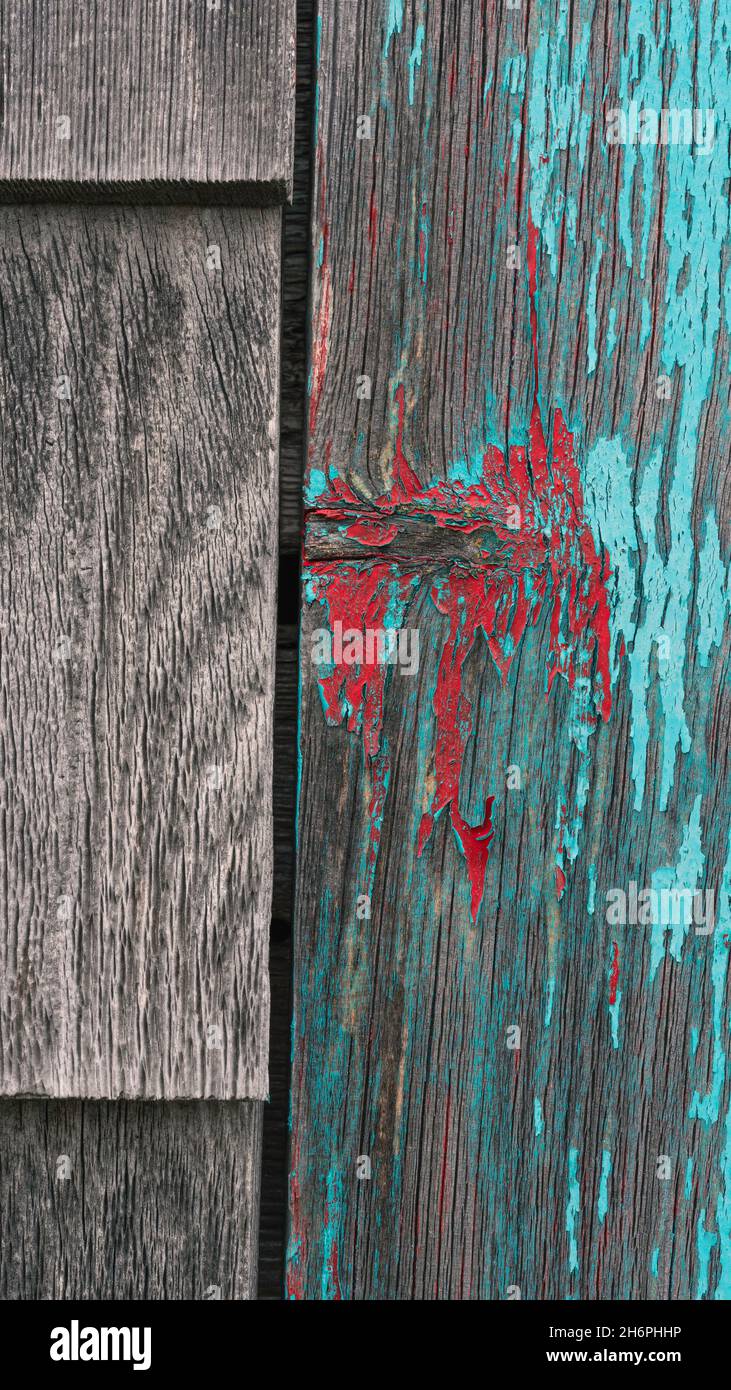 Weathered cedar siding on maritime fishing shed Stock Photo - Alamy