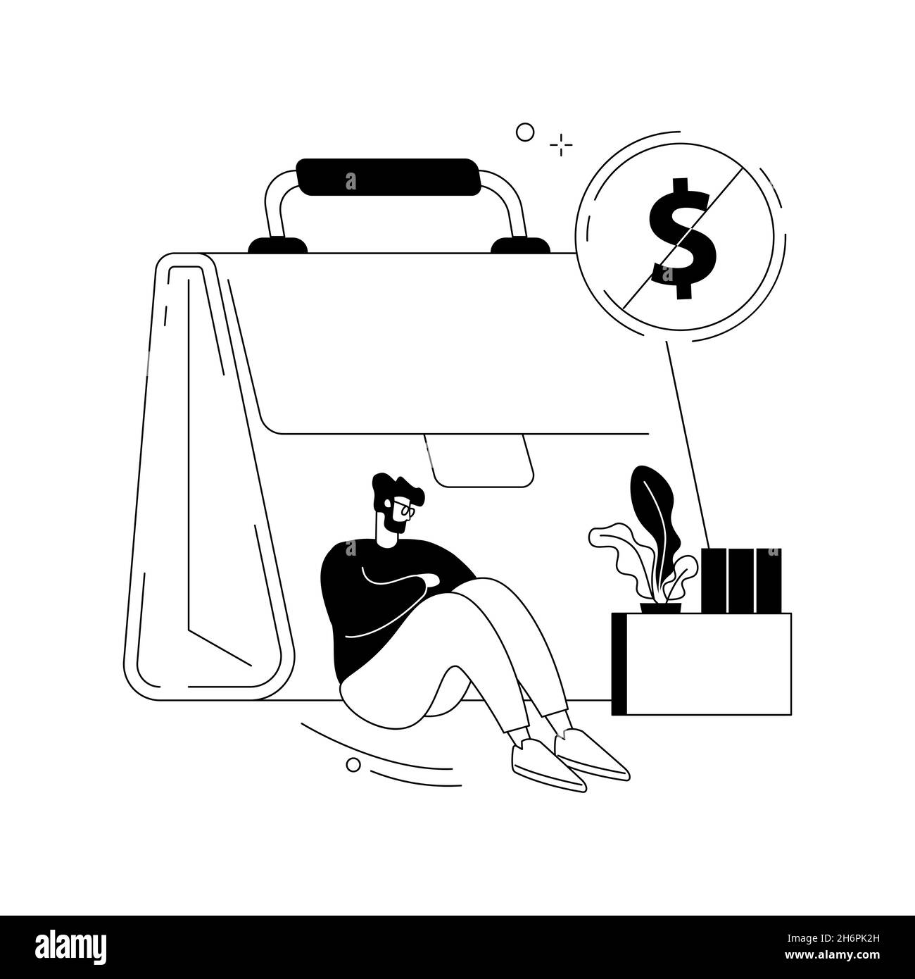 Unemployment abstract concept vector illustration Stock Vector Image