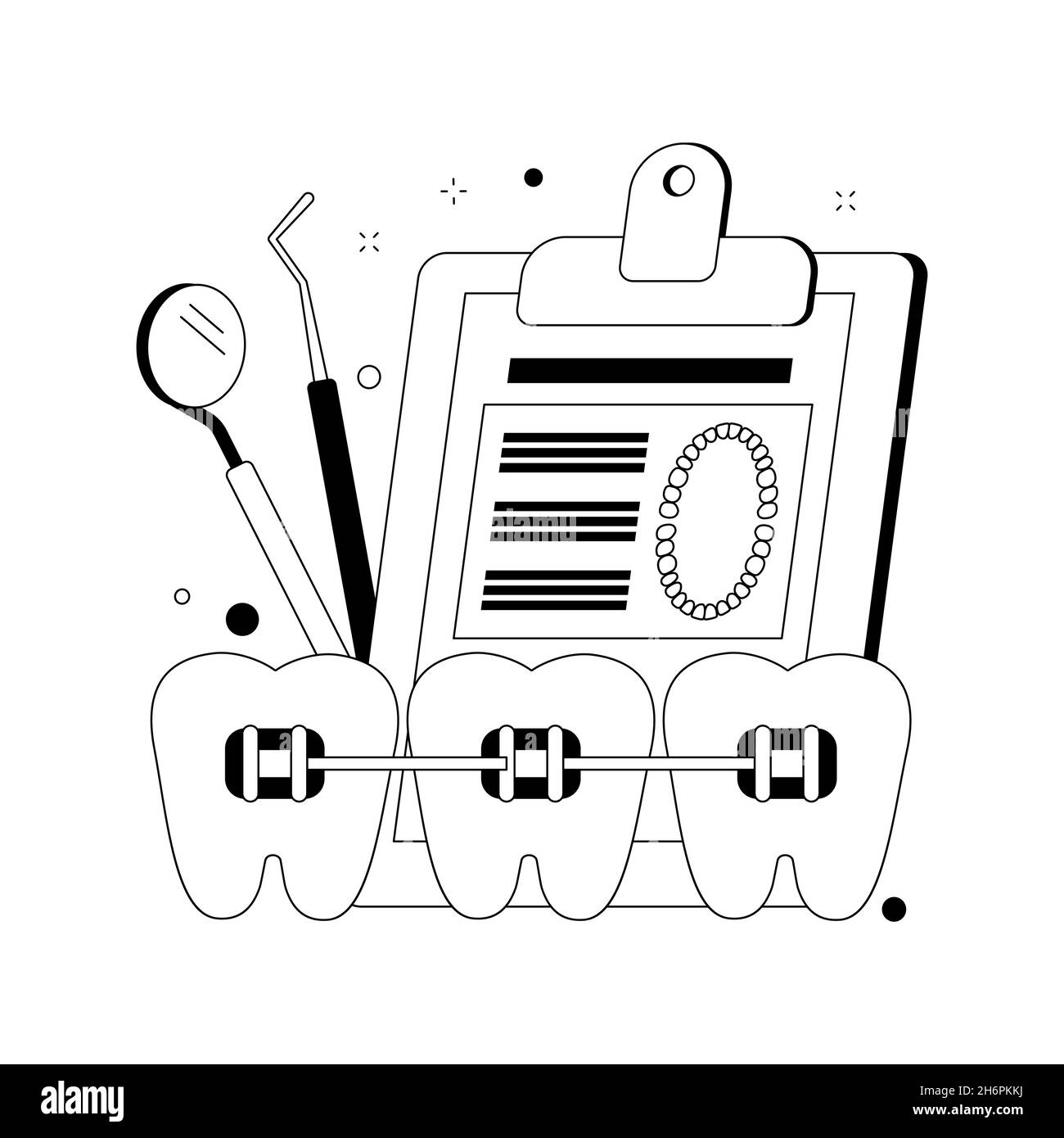 Orthodontic services abstract concept vector illustration Stock Vector