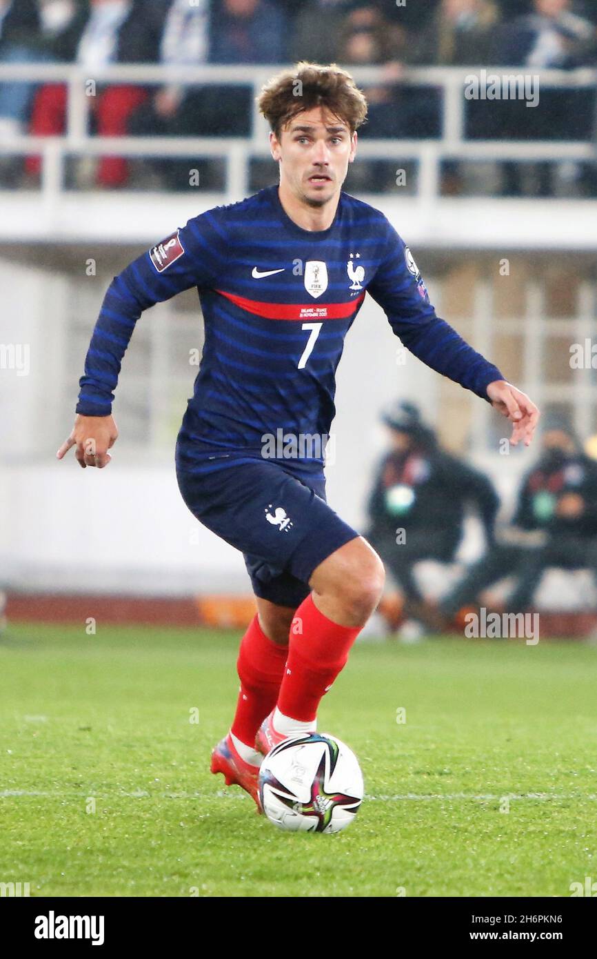 Antoine Griezmann of France during the FIFA World Cup 2022, Qualifiers Group D football match between Finland and France on November 16, 2021 at Olympiastadion in Helsinki, Finland - Photo: Laurent Lairys/DPPI/LiveMedia Stock Photo