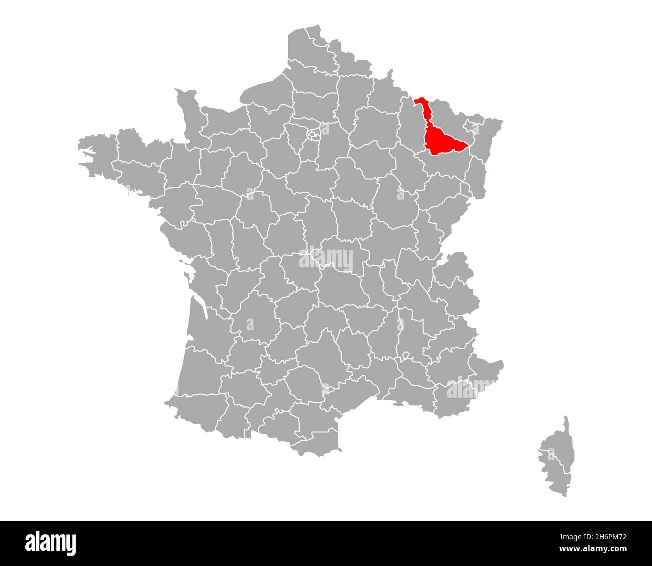 Map of MeurtheetMoselle in France Stock Photo Alamy
