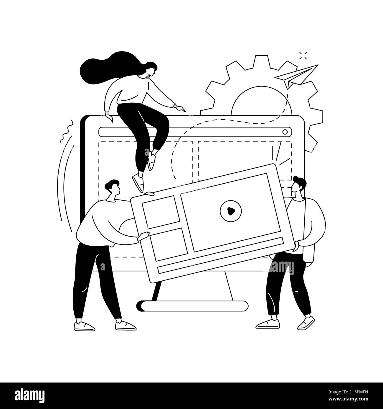 Landing page development abstract concept vector illustration Stock ...