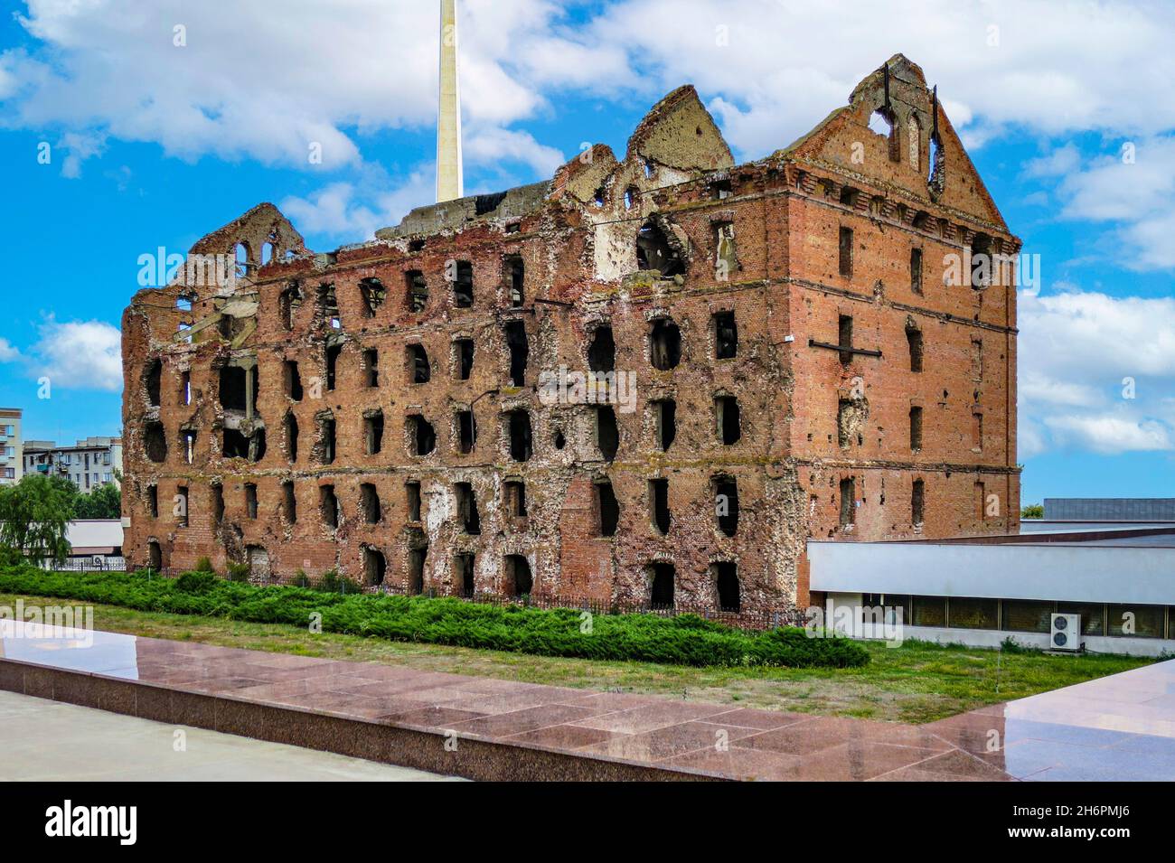 Russia Volgograd -Panorama Museum Battle of Stalingrad - Mill destroyed Gerhardt Stock Photo