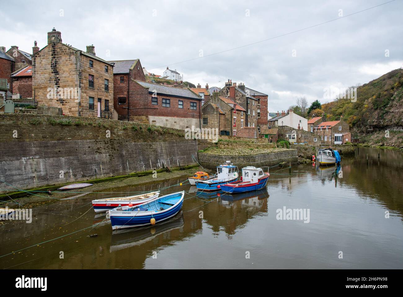 Seaside village of Staithes,  Scarborough , North Yorkshire, UK Stock Photo