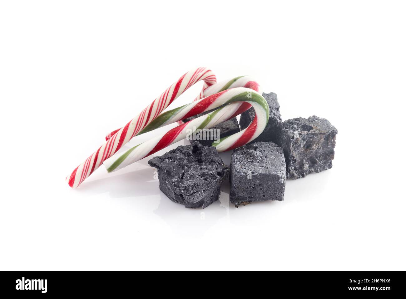 Befana Coal candies for Bad Kids isolated on a white background Stock Photo