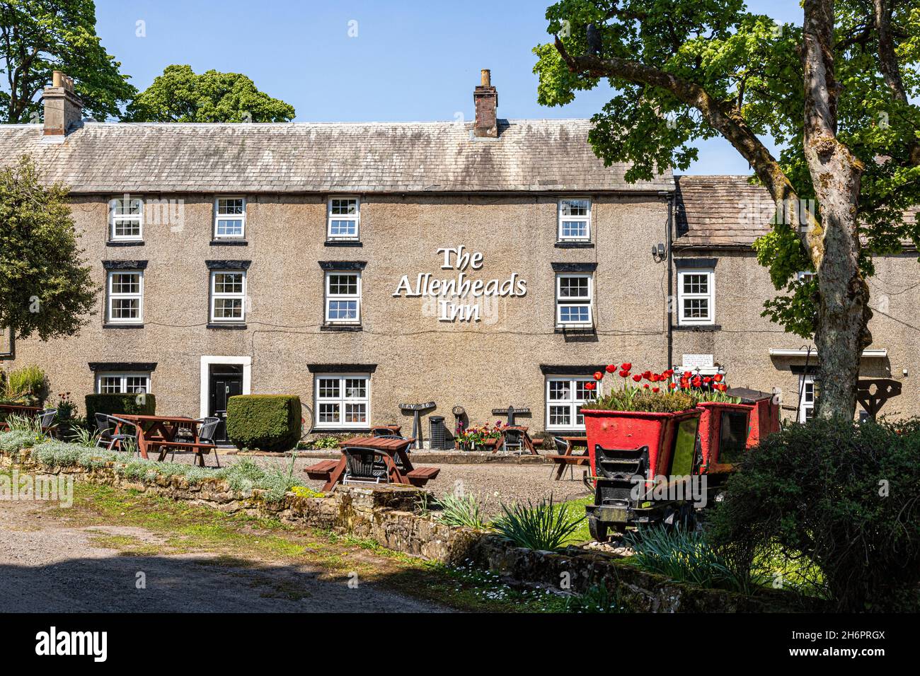 The Allenheads Inn in the former mining village of Allenheads in the Pennines to the north of Weardale, Northumberland UK Stock Photo