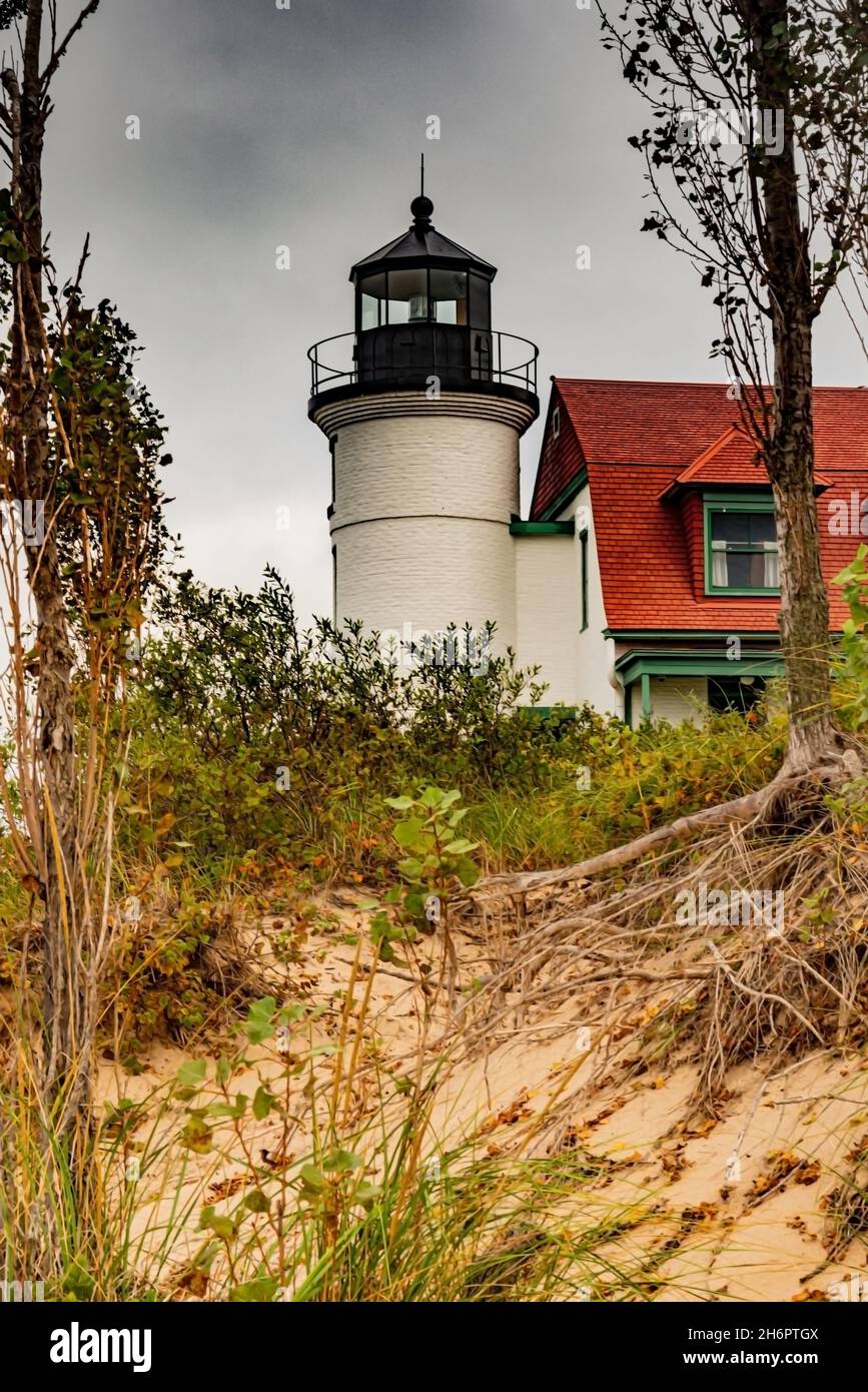 Point Betsie Light is the entrance to the Manitou Passage on the