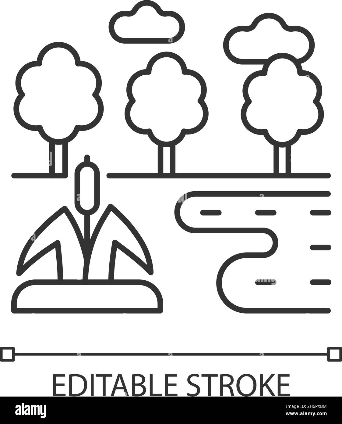 Wetland linear icon Stock Vector Image & Art - Alamy