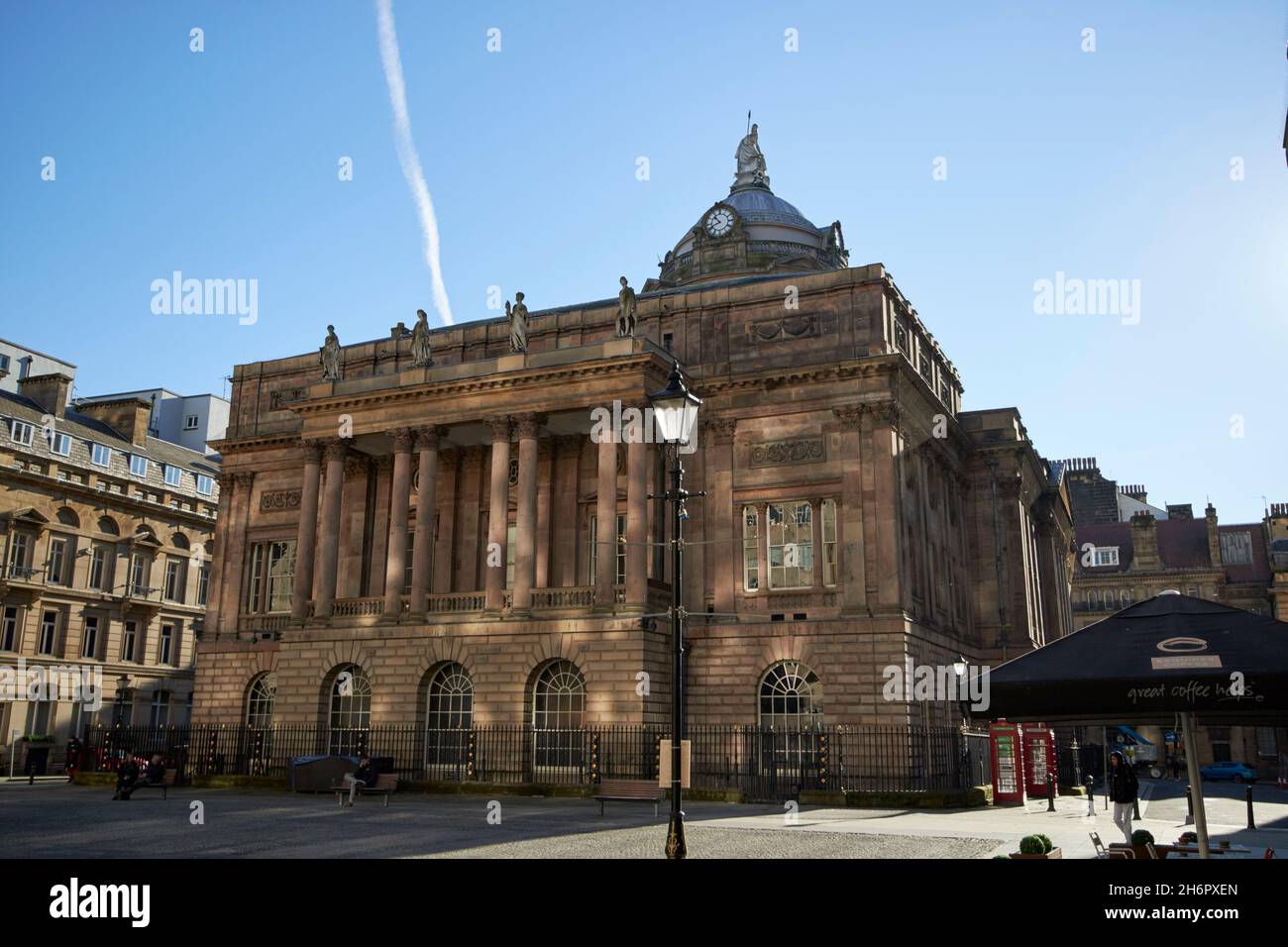 rear of liverpool city hall and exchange flags Liverpool merseyside uk Stock Photo