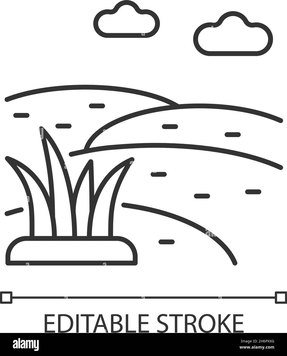 Grassland linear icon Stock Vector Image & Art - Alamy