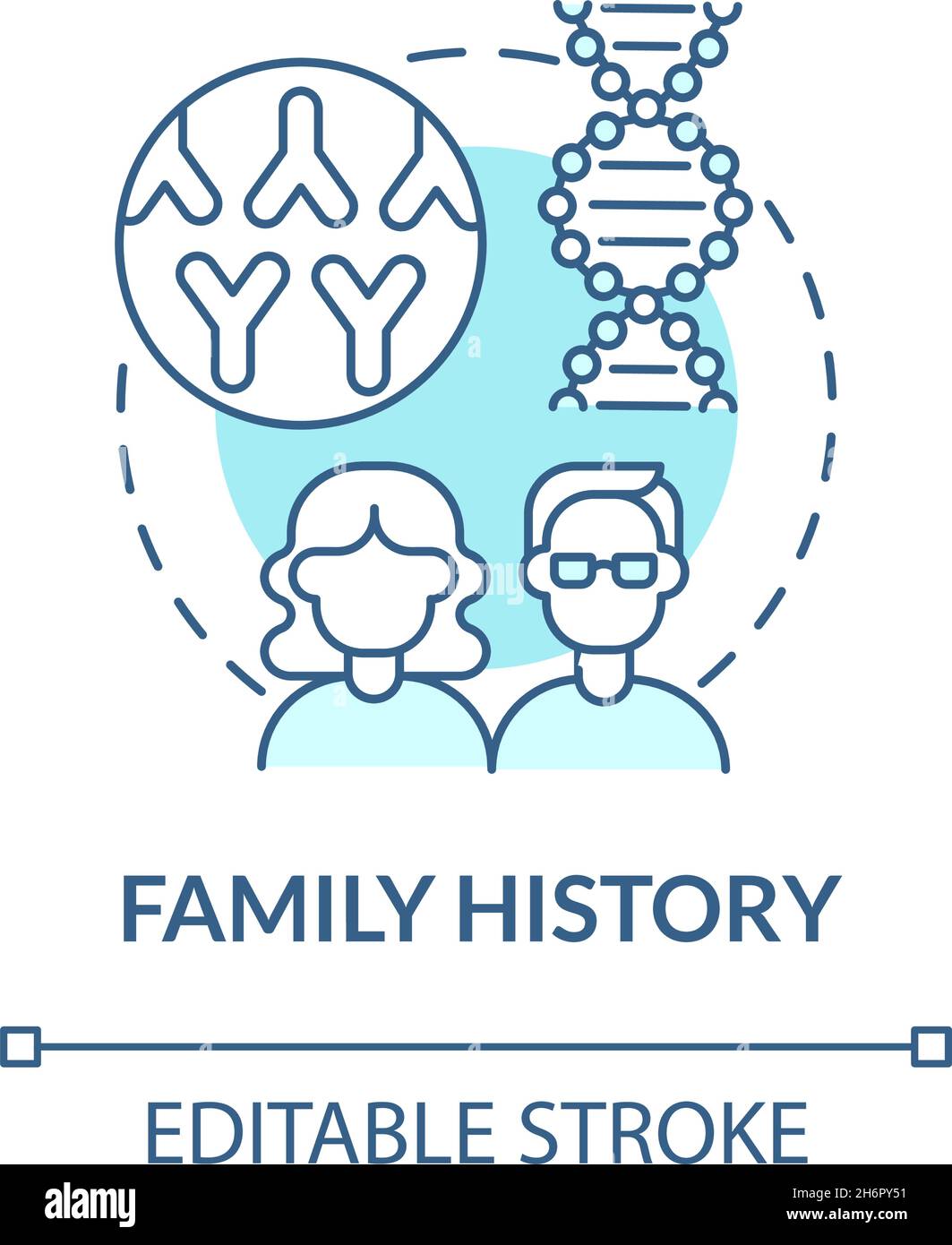 Family history blue concept icon Stock Vector Image & Art Alamy